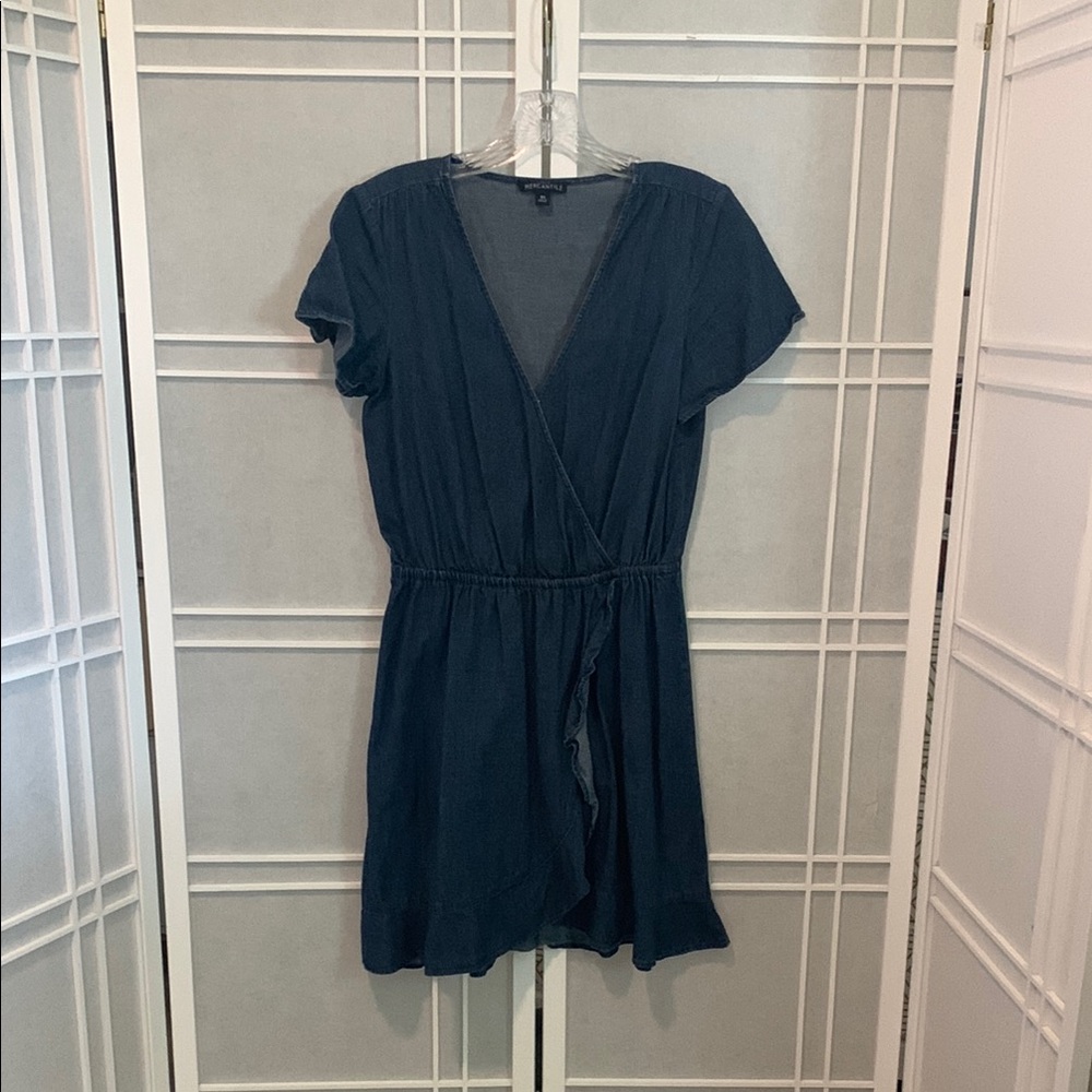 J. Crew Denim Wrap Dress XS
